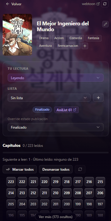 Captura de OmniManga Tracker 2