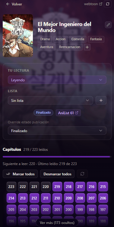 Captura de OmniManga Tracker 3